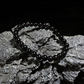 墨西哥黑陨玻璃圆珠手串