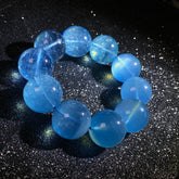 蓝针海蓝宝手串