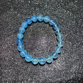 渐变马卡龙蓝针海蓝宝手串