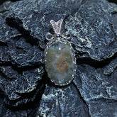 海蓝宝金草莓吊坠