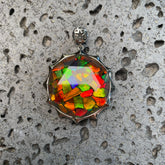 斑彩太阳花吊坠