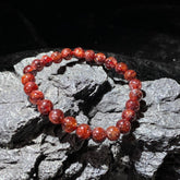 牛血鸩羽圆珠手串A+级