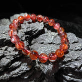 牛血鸩羽圆珠手串SS级