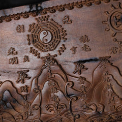 茅山上清雷擊棗木山海鎮桌擺件