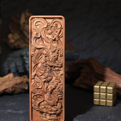 茅山上清閭山雷擊棗木魁星點鬥擺件