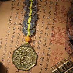 茅山上清八卦鏡五帝錢掛飾