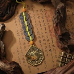 茅山上清八卦鏡五帝錢掛飾