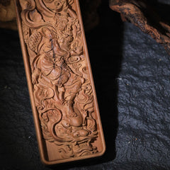 茅山上清閭山雷擊棗木魁星點鬥擺件