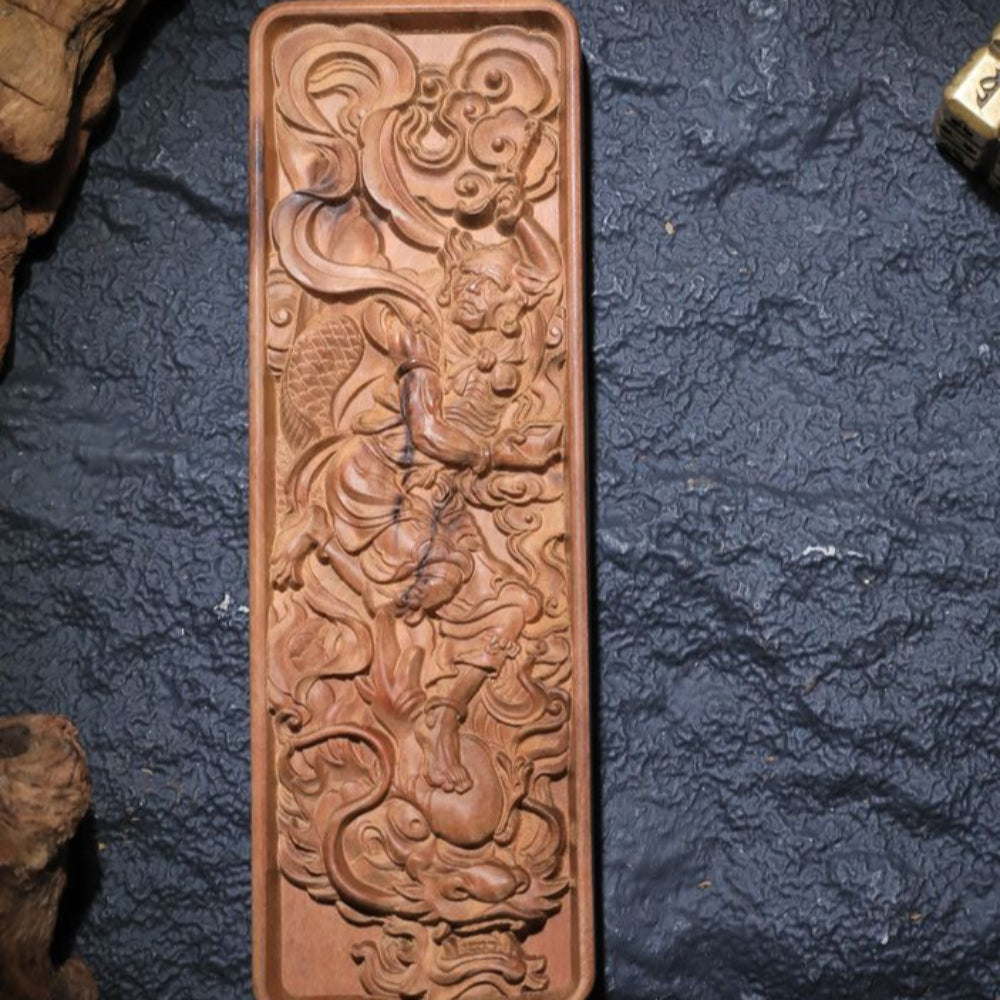 閭山雷擊棗木魁星點鬥擺件