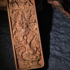 茅山上清閭山雷擊棗木魁星點鬥擺件