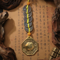 茅山上清八卦鏡五帝錢掛飾