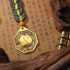 茅山上清八卦鏡五帝錢掛飾