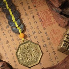 茅山上清八卦鏡五帝錢掛飾